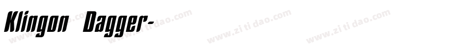 Klingon Dagger字体转换